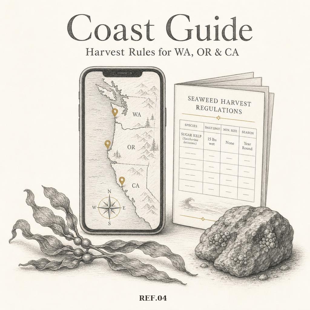 Coast Guide — Harvest Rules for WA, OR & CA cover illustration